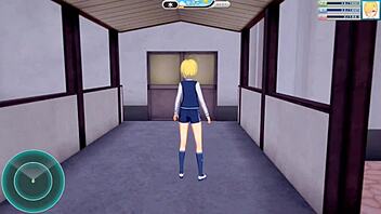Cartoon character Jik Ashmi Chun gives a sensual massage and titty fucking