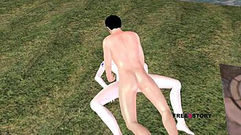 Watch this cute girl cum multiple times in the garden