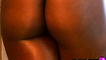 Curly Ebony Milf Ana Foxxx Dances Naked After Striptease Undressing Slowly.