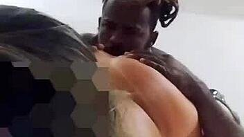 Yo, check my hotwife and lover kickin’ the cuckold outta the room with that big black cock!