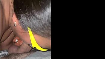 pregnant asian sucks off guy and gets creampied