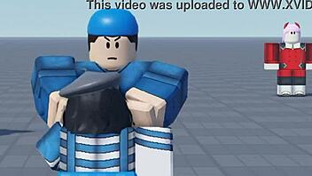 Roblox arsenal-themed porn with doggystyle and blowjobs