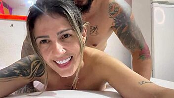 A muscular girl's tight pussy sends waves of pleasure straight to her throbbing cock, bringing her close to orgasm.