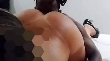 Yo, check my hotwife and lover kickin’ the cuckold outta the room with that big black cock!