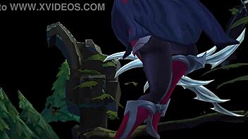 Irelia with her sexy huge thicc ass gets ryona in this cartoon.