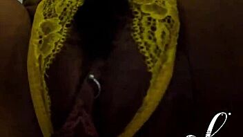 Tattooed babe reveals her piercings, gives a slobbering blowjob, and rides cowgirl on big dick - BiAmorEnamg