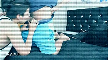 this guy gets fucked in the room with a hidden camera watching