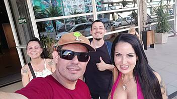 Elisa and Dinni in a wild ménage with monster cock