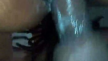 strokes made her ebony bbw pussy leak nut in intense orgasm