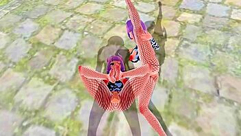 3D Hentai Big Ass Big Tits Fishnet Riding Handjob Creampie