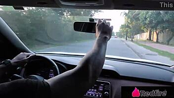 Agatha Reis Pays Uber Driver with Anal and Blowjob in Car