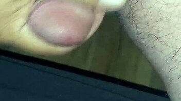 playing with my hard cock in pov