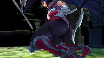 Irelia with her sexy huge thicc ass gets ryona in this cartoon.