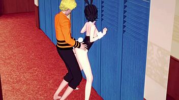 Naruto Shippuden Sarada Pleasures The 7th Hokage In Baruto's Room While He Is On A Mission