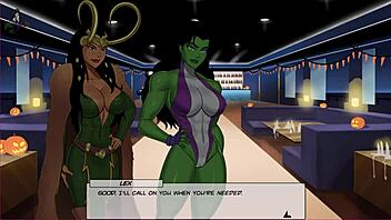Cartoon porn: Monster cock and anime babes in a wild threesome