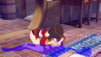 feeling passion in konosuba hentai as megumin gets hard sex and blowjob