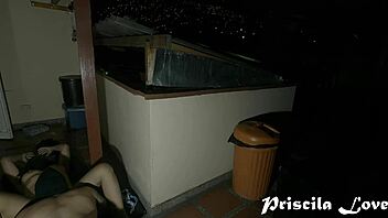 Hot Latina Lovers Bang Hard Outdoors Under Moonlight