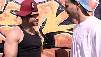 Look at this hot gay guy getting it deep in his asshole with boyfriend's cock!