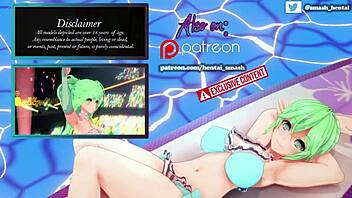 POV Mona piledriver z wytryskiem na twarz hentai