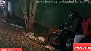 Hot blonde naked in room, gardener catches her and fucks her