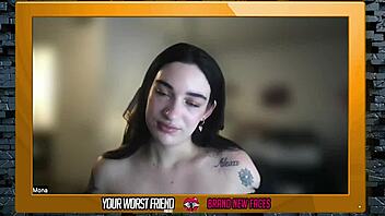 mona silver strips for the first time.. oops i mean interview