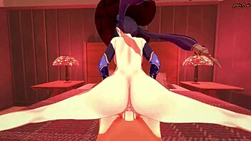 POV Mona piledriver z wytryskiem na twarz hentai