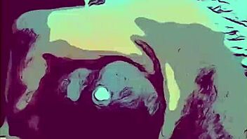 horny amateur masturbates to cumshot in homemade cartoon style