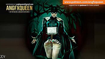 Hela Feet Porn Footjob With Tickling Toes In Femdom Domination BDSM Slave Session.