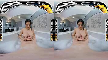Curvy Latina Serena Santos Enjoys Spicy Bubble Bath Action.