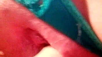 hey, this cute latina milf masturbates with dildo until she cums dripping