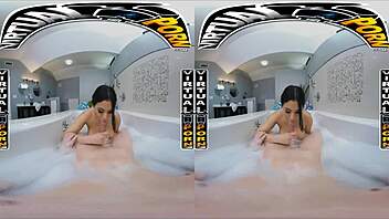 Curvy Latina Serena Santos Enjoys Spicy Bubble Bath Action.