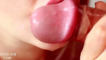 Stress Relief in Her Mouth with Cum and Moaning 😌