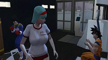 Goku fucks Bulma in front of Vegeta 😱