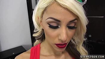 Blonde Teen Solo Blowjob with Perfect Body.