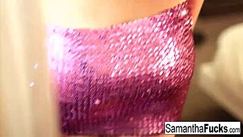 Blonde Babe Samantha Saint Fingers Her Wet Pussy Nude.