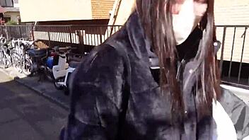 japanese babe bent over in doggystyle