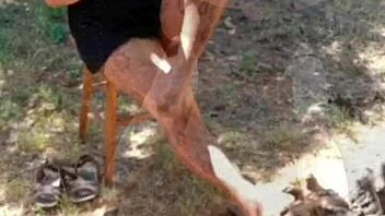 wife gets ass licked outdoors in femdom muff diving