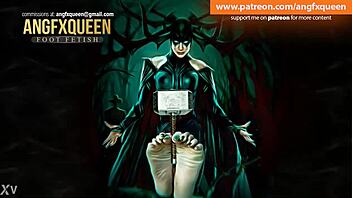 Hela Feet Porn Footjob With Tickling Toes In Femdom Domination BDSM Slave Session.