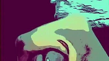 horny amateur masturbates to cumshot in homemade cartoon style