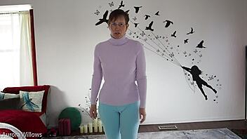 Lesson 325 on sexy brunette babe with natural tits and big ass.