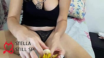 i slid that banana deep into her ass until she came so hard