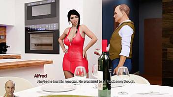 Похотливое действие соседки Анны в 3D хентай игре дикое!