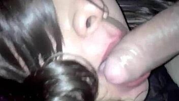 Sensual shemale mouth action