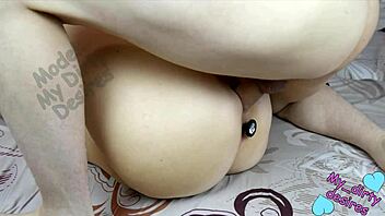 Mom feels intense anal pleasure with butt plug