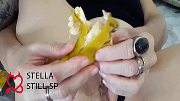 i slid that banana deep into her ass until she came so hard