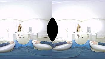 I experience VR office sex with Lena Nitro, sucking hard.