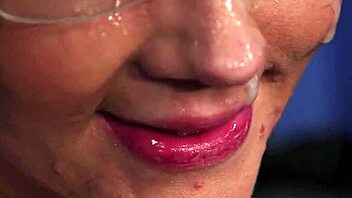 Nasty doll: 'Watch me get cumshot on face and eat jism?'