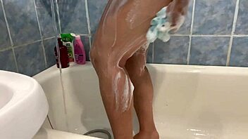 The girl was showering, and I just had to touch myself. Couldn't resist watching her wet body in public.