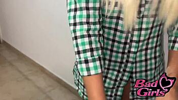 Waiting in the room to negotiate with the beautiful blonde niece before her stepparents arrive