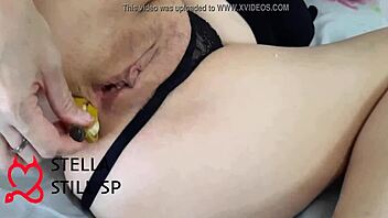 i slid that banana deep into her ass until she came so hard